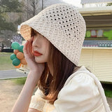 IFOMT Summer versatile hollowed out fisherman hat, breathable mesh sun hat, children's sun protection thin version