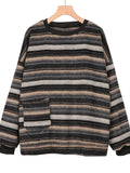 IFOMT Striped Oversized Unisex Jumper