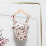 IFOMT Women's Sexy Vintage French Style Slim Fit Camisole Top Short Bandeau Tube Top With Padded Breasts Y2K Casual Party Streetwear