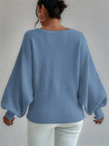 IFOMT Off Shoulder Sweater For Women Batwing Sleeve Pullover Knit Loose Jumper Tops Art Printed Spring New Oversized Sweaters