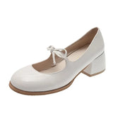 IFOMT  Block Heels For Women Pumps Slip On Comfortable High-Heeled Shoes Mary Jane Sandals Ladies Shallow Mouth Basketball Platform Lac