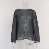 IFOMT Transparent Knit Sweater