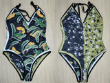 IFOMT New Vintage Printed Double-sided Wear Swimming Bathing Suit Women Bandage Sexy One Piece Swimsuit Beachwear Swimwear Woman