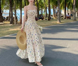 IFOMT Llyge Camisole Dress Women's Summer Thin Shoulder Strap, Salt Shrink Fabric, Holiday Slim Fit Long Dress