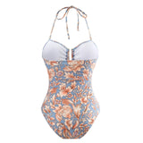 IFOMT 2024 Print Sexy Retro One-piece Women's Swimsuit Set Cover Belly Slimming Swimsuit Vacation Bodysuit Monokini Beachwear Skirt