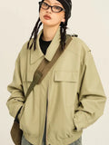 Ifomt American Bf Hip Hop Moto Pu Jacket Streetwear Harajuku Women Biker Coat Vintage All Match Faux Leather Pockets Outwear New