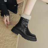 IFOMT Vintage Platform Women Ankle Boots Fashion Warm Plush Short Booties Autumn Winter Comfort Thick Heels Ladies Shoes