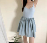 IFOMT Spring Outfit Korean Style Sexy Backless Women Dress Sleeveless Summer Women Dress High Waist Mini Dress