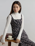 Ifomt French Romantic Elegant Fragmented Flower Suspended Dress Women's Winter 2023 New Slim Bottom Dress For Women Csaual