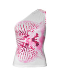IFOMT Shira Large Floral Print One Shoulder Top