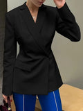 IFOMT Fall Fashion Sexy Backless Blazers Coat For Women Slim Elegant Long Sleeve Blazers Solid Lapel Female Streetwear Suits