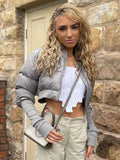 IFOMT Winter Parkas Coats Women Long Sleeve Zipper Puffer Jacket Black High Collar Down Warm Coat Streetwear Clothing