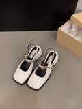 IFOMT  African Woman Shoe Mary Jane Summer High Heels Chunky Sandals Navy Blue Pumps Sweet 2024 Burgundy Straps Lolita Closed Black Bei