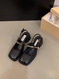 IFOMT  African Woman Shoe Mary Jane Summer High Heels Chunky Sandals Navy Blue Pumps Sweet 2024 Burgundy Straps Lolita Closed Black Bei