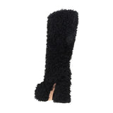 IFOMT Curly Hair Upper Platform Knee High Boots Block Heels Sweet Plush Round Toe Winter Customized Color Shoes Women Casual Footwear