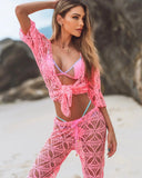 IFOMT Sexy Women 3 Pieces Swimsuits Bikinis Sets With Skirt Pants Cover Ups Swimming Suits Female Swimwear Summer Outfits Beachwear