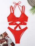 IFOMT Bikini Women Swimsuit 2024 New Solid Sling Lace Up Bikinis Set Sexy Thong Swimwear Summer Two Piece Beach Bathing Suit Female