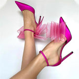 IFOMT  Big Butterfly-Knot Sandals Woman Summer High Heels Women Pumps Pointed Designer Shoes Mary Janes Sexy Stiletto Wedding Shoe