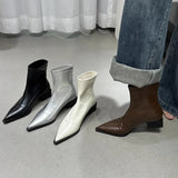 IFOMT  Autumn Women Ankle Boots Shoes Fashion Pointed Toe Ladies Short Boot Square Low Heel Casual Winter Women's Footwear 2024