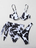 IFOMT Tie Dye Bikini 2022 Skirts 3 Pieces Set Push Up Swimsuit Women Underwired Swimwear Female Sexy Bathing Suit Beach Wear