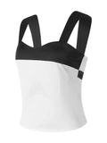 IFOMT Women Sexy Backlees Bow Crop Top Y2k Spaghetti Strap Top Satin Sleeveless Slim Fit Cami Tank Tops Camisole Vintage Streetwear
