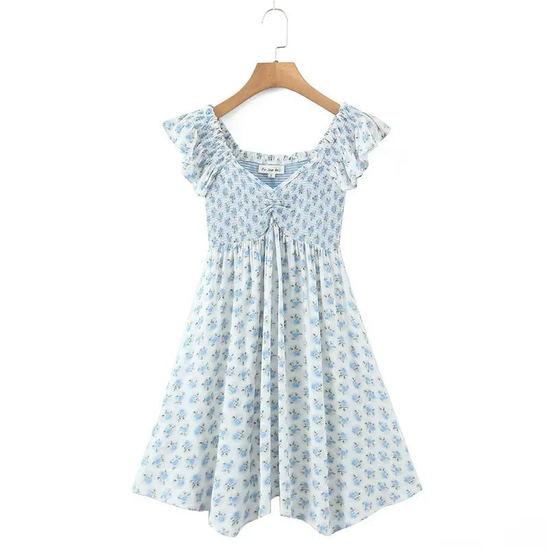 Ifomt High Quality 2023 Summer Strap Sleeveless Elegant Women A-line Mini Dress