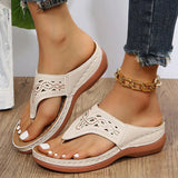 IFOMT  Clip Toe Wedge Sandals Women 2024 Summer Thick Platform Beach Sandals Woman Plus Size 44 Low Heels Gladiator Sandalias De Mujer