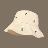 IFOMT Embroidery Double Sided Summer Outdoor Women Girls Fashion Designer Bucket Street Outdoor Cap