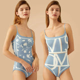 IFOMT New Vintage Printed Double-sided Wear Swimming Bathing Suit Women Bandage Sexy One Piece Swimsuit Beachwear Swimwear Woman