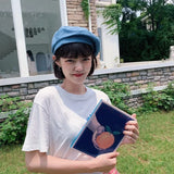 IFOMT Octagonal Beret Women's Summer Thin British Retro Korean Edition Japanese Fashion