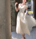 IFOMT Elegant Sweet Lace Formal Prom Dresses Women 2024 Summer Wedding Party Bridesmaid Clothes Korean Style Evening Midi Dress Female