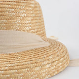 IFOMT New Style Strap Straw Stalk Fashion Sling Sun Hat Women's Spring and Summer Sun Protection Beach Vintage Hepburn Style Straw Hat