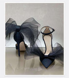 IFOMT  Big Butterfly-Knot Sandals Woman Summer High Heels Women Pumps Pointed Designer Shoes Mary Janes Sexy Stiletto Wedding Shoe