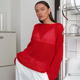 IFOMT Transparent Knit Sweater