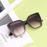 IFOMT 2024 new large frame sunglasses for trendy women, popular on the internet, cat's eye sunglasses for women, Korean version