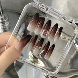 IFOMT 10Pc y2k hot girls Design fake Nails almond Ballerina Handmade False Nail with glue Wearable Press on Nails Full Cover nails tip