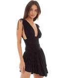 Ifomt V-neck Sleeveless Straps Dress