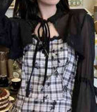Ifomt Dark Coquette Lace Slit Suspender Dress