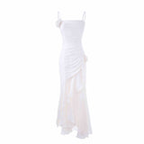 Ifomt Mermaid Rose Ruffled Suspender Dress