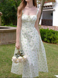 Ifomt Cottage Floral Puff-sleeved Dress