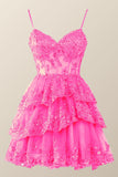 IFOMT Lace Applique Tiered Tulle Corset Mini Dress