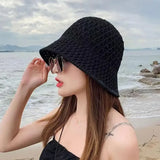 IFOMT Summer versatile hollowed out fisherman hat, breathable mesh sun hat, children's sun protection thin version