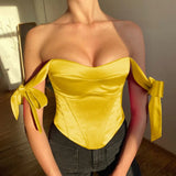 IFOMT Women Strap Bustier Corset Sleeveless Low Cut Harajuku Crop Tops Vintage Open Bank Aesthetic Tank Tops Y2k Streetwear
