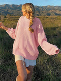 IFOMT Knitted Sweater For Women Loose Casual Round Collar  Lazy Solid Color Pullovers Versatile Autumn Fashion Female Sweater