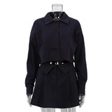 IFOMT Summer Long Sleeve Shirt Suit Two Piece Sets Turn-down Collar Tops And Pleated Short Skirts Femme High Street Y2K Outfits