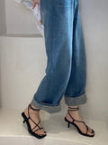 IFOMT  Cross Toe Hollow Out Shoes Office Lady Retro Thin Heels Sandals Casual Summer Beach Fashion Vintage Black Shoes Woman Korea