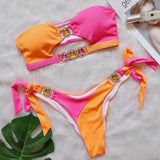 IFOMT Sexy Rhinestones Bikinis 2024 Women Swimwear Female Swimsuit Swimming Bathing Suits Girls Brazilian Bikini Set Beachwear Bather