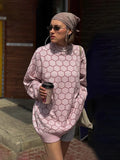 IFOMT Autumn New Pullover Sweater Women's Retro Plaid Print Loose Casual Knitted Top  Long Sleeve Round Neck Female Fashion