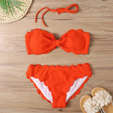 IFOMT Sexy Bandeau Bikinis 2024 Women Brazilian Swimsuit Solid Swimwear Female Summer Beachwear Bathing Swimming Suit Bequine