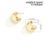 IFOMT Minimalism Tiny Water Drop Dome Stud Earrings for Women 2024 Trend Punk Glossy Tear Pierced Earring Jewelry Accessories